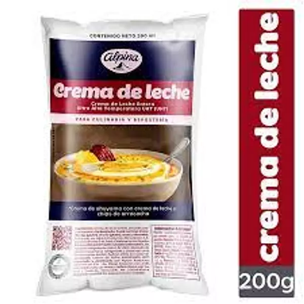 Crema De Leche Alpina X 200 Gr